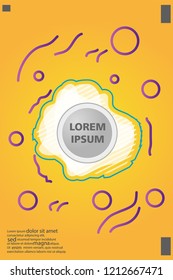 Abstract background cover design art, with a circle in the middle for text .color gradient shapes composition. Eps10. fluid vector. 