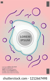Abstract background cover design art, with a circle in the middle for text .color gradient shapes composition. Eps10. fluid vector. 