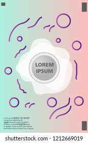 Abstract background cover design art, with a circle in the middle for text .color gradient shapes composition. Eps10. fluid vector. 