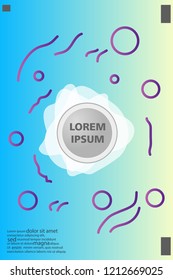 Abstract background cover design art, with a circle in the middle for text .color gradient shapes composition. Eps10. fluid vector. 