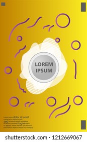 Abstract background cover design art, with a circle in the middle for text .color gradient shapes composition. Eps10. fluid vector. 