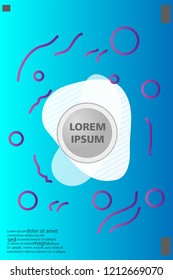 Abstract background cover design art, with a circle in the middle for text .color gradient shapes composition. Eps10. fluid vector. 