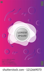 Abstract background cover design art, with a circle in the middle for text .color gradient shapes composition. Eps10. fluid vector. 
