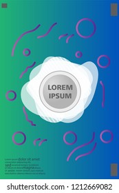Abstract background cover design art, with a circle in the middle for text .color gradient shapes composition. Eps10. fluid vector. 
