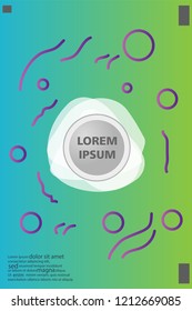 Abstract background cover design art, with a circle in the middle for text .color gradient shapes composition. Eps10. fluid vector. 