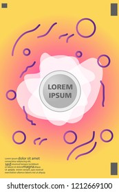 Abstract background cover design art, with a circle in the middle for text .color gradient shapes composition. Eps10. fluid vector. 