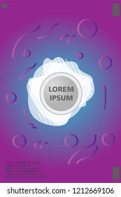 Abstract background cover design art, with a circle in the middle for text .color gradient shapes composition. Eps10. fluid vector. 