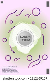 Abstract background cover design art, with a circle in the middle for text .color gradient shapes composition. Eps10. fluid vector. 