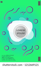 Abstract background cover design art, with a circle in the middle for text .color gradient shapes composition. Eps10. fluid vector. 