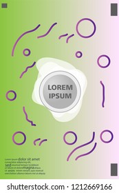 Abstract background cover design art, with a circle in the middle for text .color gradient shapes composition. Eps10. fluid vector. 