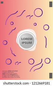 Abstract background cover design art, with a circle in the middle for text .color gradient shapes composition. Eps10. fluid vector. 