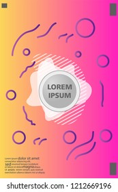 Abstract background cover design art, with a circle in the middle for text .color gradient shapes composition. Eps10. fluid vector. 