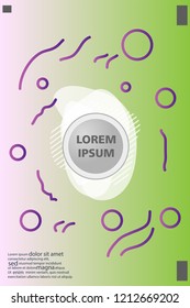 Abstract background cover design art, with a circle in the middle for text .color gradient shapes composition. Eps10. fluid vector. 