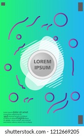 Abstract background cover design art, with a circle in the middle for text .color gradient shapes composition. Eps10. fluid vector. 