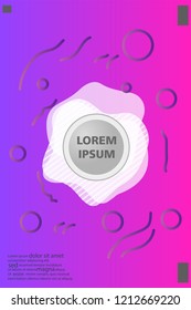 Abstract background cover design art, with a circle in the middle for text .color gradient shapes composition. Eps10. fluid vector. 