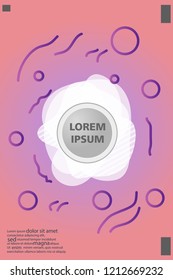 Abstract background cover design art, with a circle in the middle for text .color gradient shapes composition. Eps10. fluid vector. 