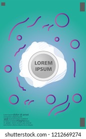 Abstract background cover design art, with a circle in the middle for text .color gradient shapes composition. Eps10. fluid vector. 