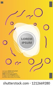 Abstract background cover design art, with a circle in the middle for text .color gradient shapes composition. Eps10. fluid vector. 