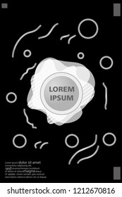 Abstract background cover design art, with a circle in the middle for text .color gradient shapes composition. Eps10. fluid vector. dark