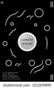 Abstract background cover design art, with a circle in the middle for text .color gradient shapes composition. Eps10. fluid vector. dark
