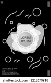 Abstract background cover design art, with a circle in the middle for text .color gradient shapes composition. Eps10. fluid vector. dark
