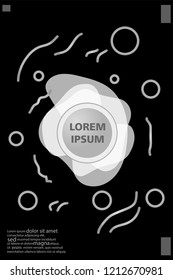 Abstract background cover design art, with a circle in the middle for text .color gradient shapes composition. Eps10. fluid vector. dark