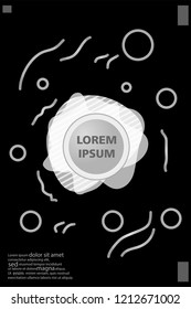 Abstract background cover design art, with a circle in the middle for text .color gradient shapes composition. Eps10. fluid vector. dark