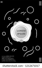 Abstract background cover design art, with a circle in the middle for text .color gradient shapes composition. Eps10. fluid vector. dark