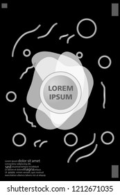 Abstract background cover design art, with a circle in the middle for text .color gradient shapes composition. Eps10. fluid vector. dark