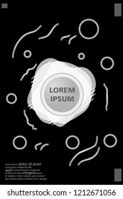Abstract background cover design art, with a circle in the middle for text .color gradient shapes composition. Eps10. fluid vector. dark