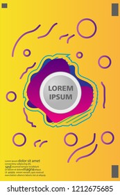 Abstract background cover design art, with a circle in the middle for text .color gradient shapes composition. Eps10. fluid vector. 