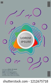 Abstract background cover design art, with a circle in the middle for text .color gradient shapes composition. Eps10. fluid vector. 