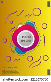 Abstract background cover design art, with a circle in the middle for text .color gradient shapes composition. Eps10. fluid vector. 