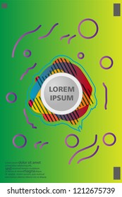 Abstract background cover design art, with a circle in the middle for text .color gradient shapes composition. Eps10. fluid vector. 