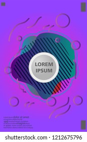 Abstract background cover design art, with a circle in the middle for text .color gradient shapes composition. Eps10. fluid vector. 