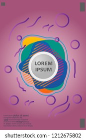 Abstract background cover design art, with a circle in the middle for text .color gradient shapes composition. Eps10. fluid vector. 