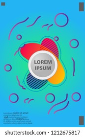 Abstract background cover design art, with a circle in the middle for text .color gradient shapes composition. Eps10. fluid vector. 