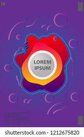 Abstract background cover design art, with a circle in the middle for text .color gradient shapes composition. Eps10. fluid vector. 