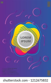 Abstract background cover design art, with a circle in the middle for text .color gradient shapes composition. Eps10. fluid vector. 