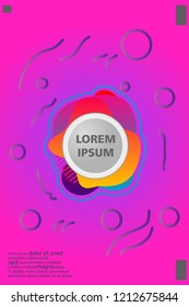 Abstract background cover design art, with a circle in the middle for text .color gradient shapes composition. Eps10. fluid vector. 