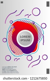 Abstract background cover design art, with a circle in the middle for text .color gradient shapes composition. Eps10. fluid vector. 