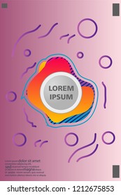 Abstract background cover design art, with a circle in the middle for text .color gradient shapes composition. Eps10. fluid vector. 