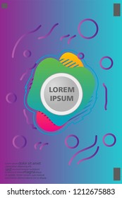 Abstract background cover design art, with a circle in the middle for text .color gradient shapes composition. Eps10. fluid vector. 
