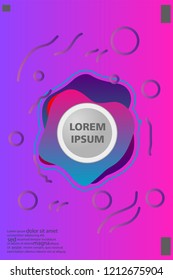 Abstract background cover design art, with a circle in the middle for text .color gradient shapes composition. Eps10. fluid vector. 