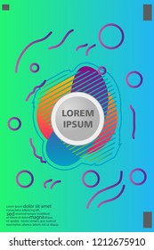 Abstract background cover design art, with a circle in the middle for text .color gradient shapes composition. Eps10. fluid vector. 