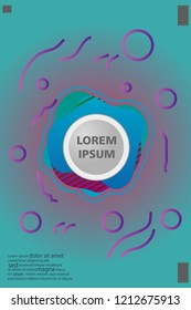 Abstract background cover design art, with a circle in the middle for text .color gradient shapes composition. Eps10. fluid vector. 