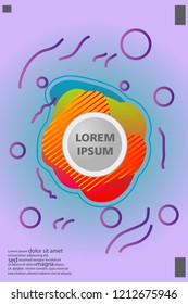 Abstract background cover design art, with a circle in the middle for text .color gradient shapes composition. Eps10. fluid vector. 