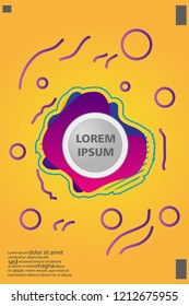 Abstract background cover design art, with a circle in the middle for text .color gradient shapes composition. Eps10. fluid vector. 