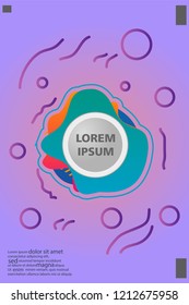 Abstract background cover design art, with a circle in the middle for text .color gradient shapes composition. Eps10. fluid vector. 