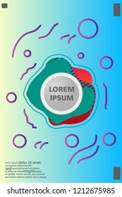 Abstract background cover design art, with a circle in the middle for text .color gradient shapes composition. Eps10. fluid vector. 
